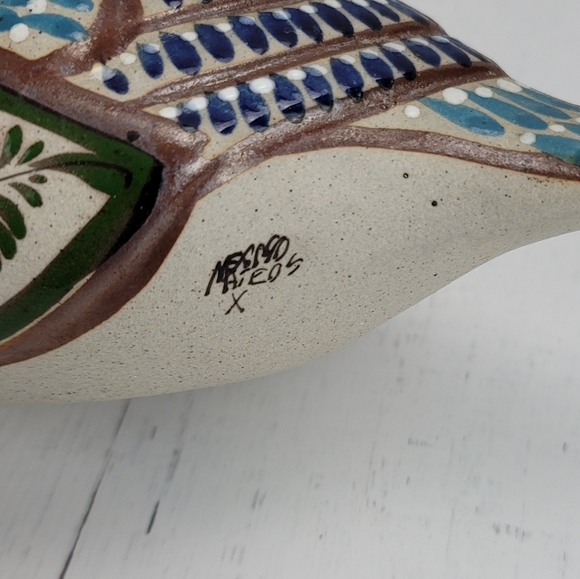 Folk Art Hand Painted Mexico Duck Figurine - Picture 3 of 16